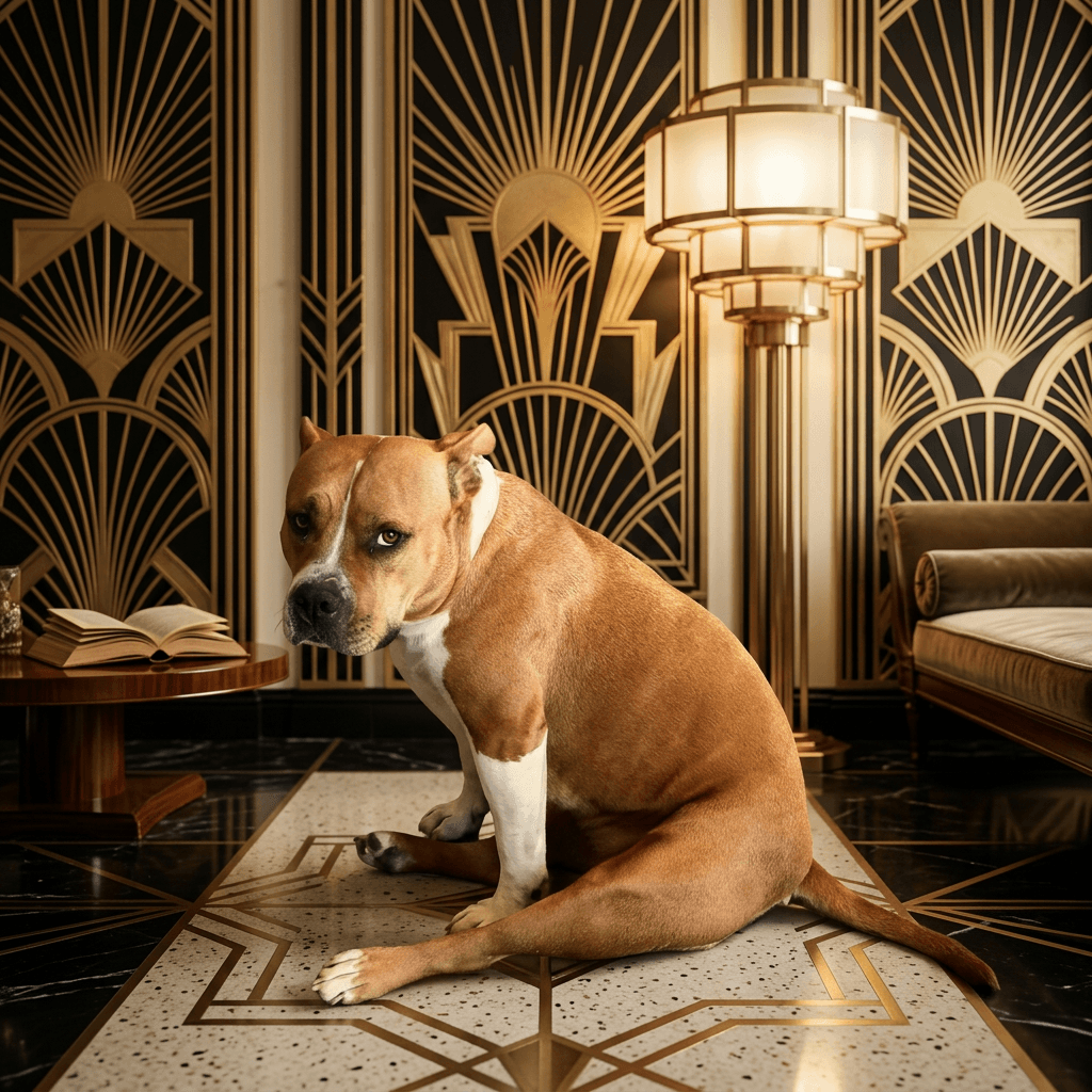 Art Deco Glamour pet portrait preview