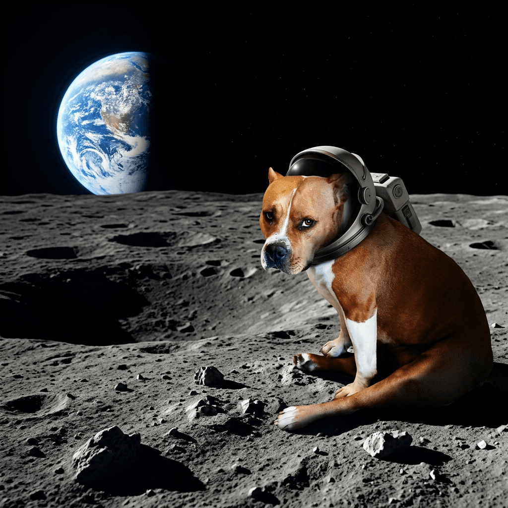Astronaut pet portrait preview