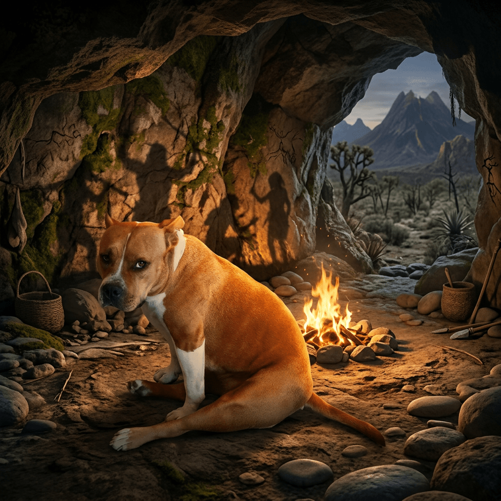 Caveman pet portrait preview