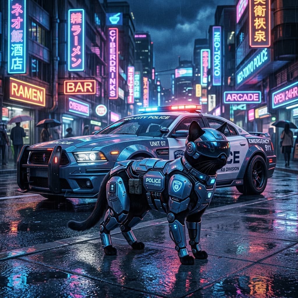 Cyber Law Enforcer pet portrait preview