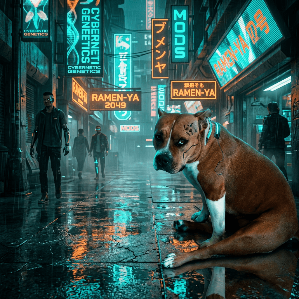 Cyberpunk pet portrait preview