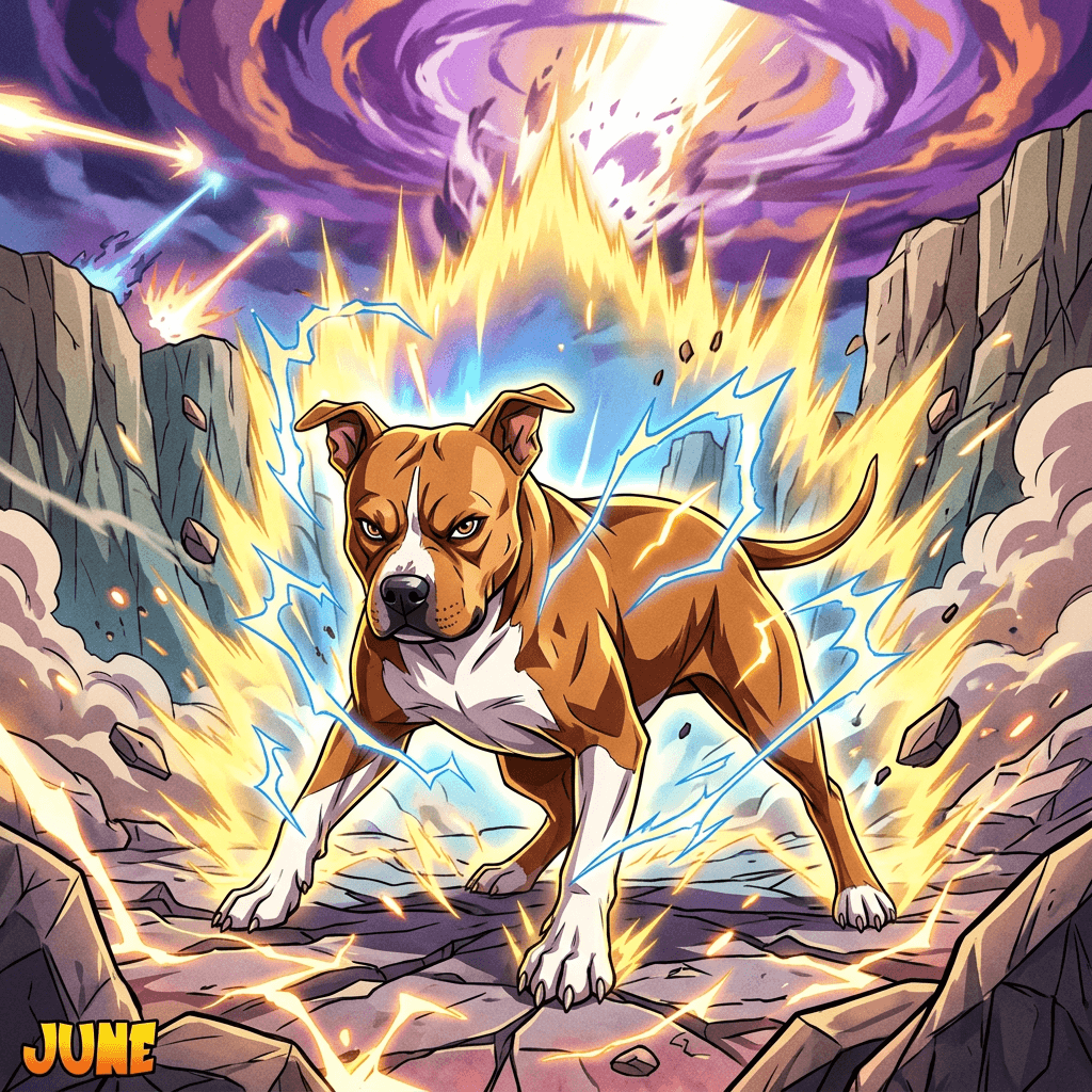 Golden Aura Shonen pet portrait preview