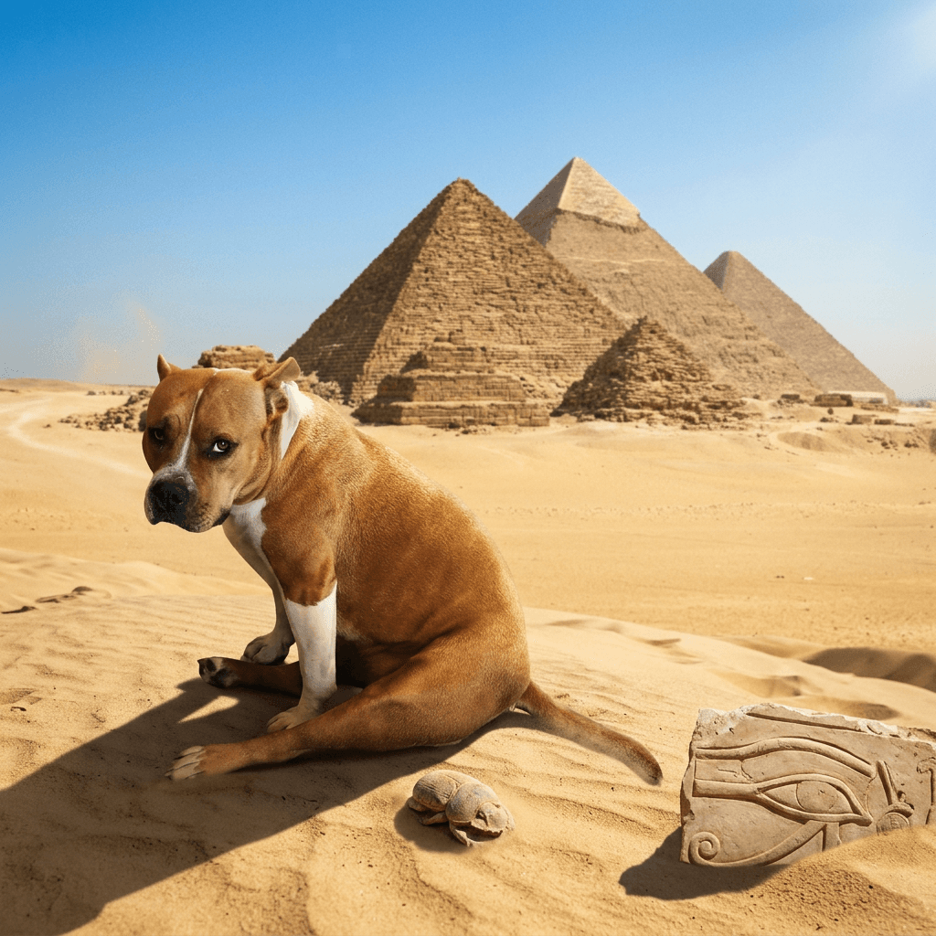 Ancient Egypt pet portrait preview