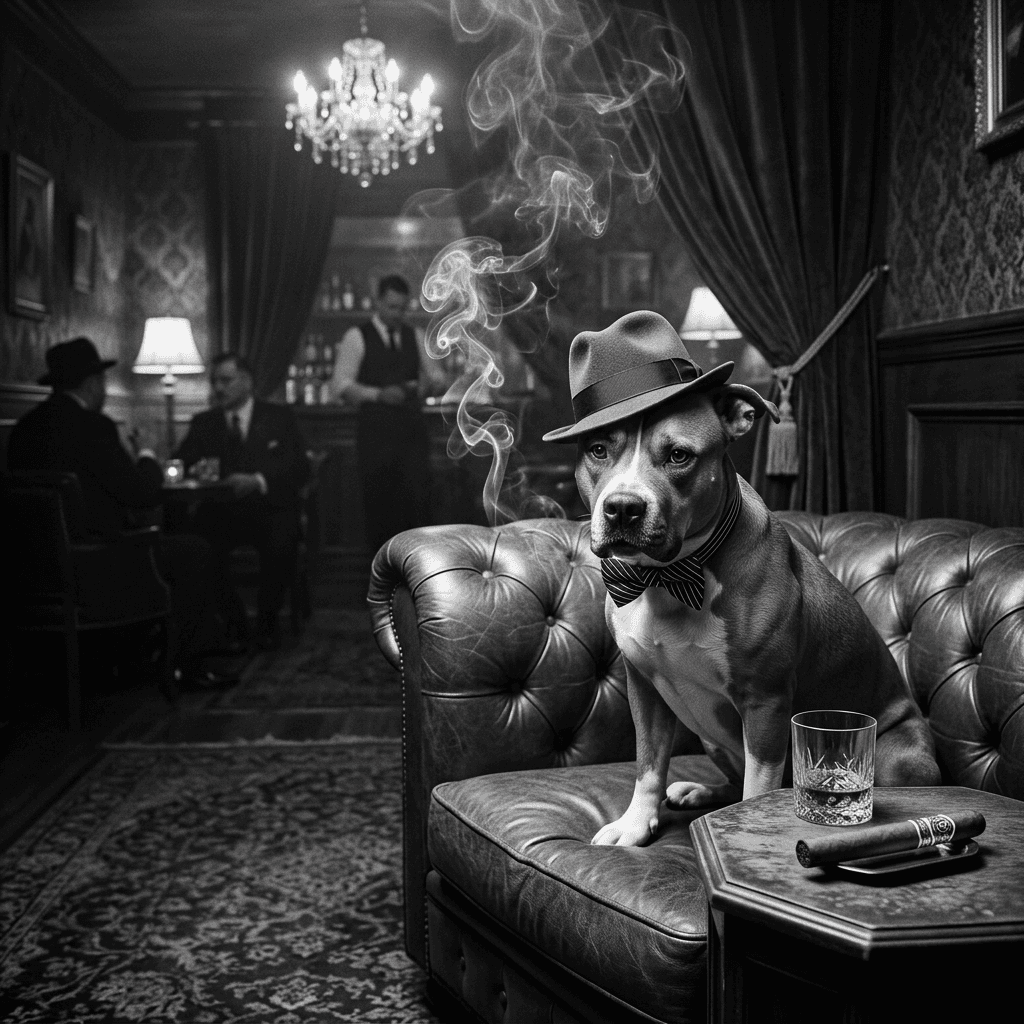 Gangster pet portrait preview
