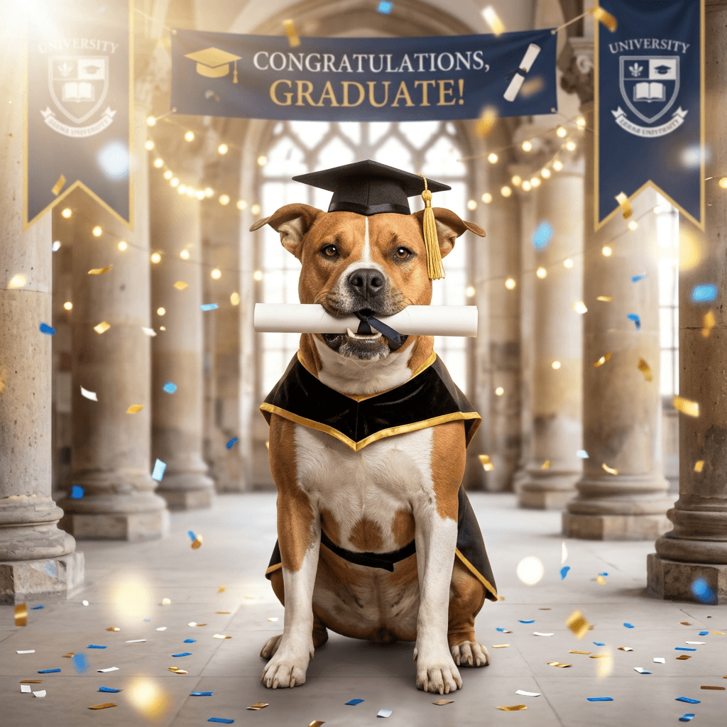 Graduation pet portrait preview
