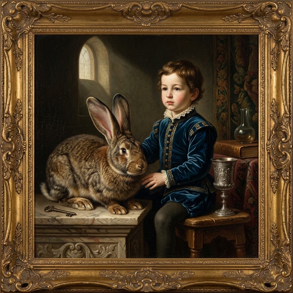 Pet memorial portrait example
