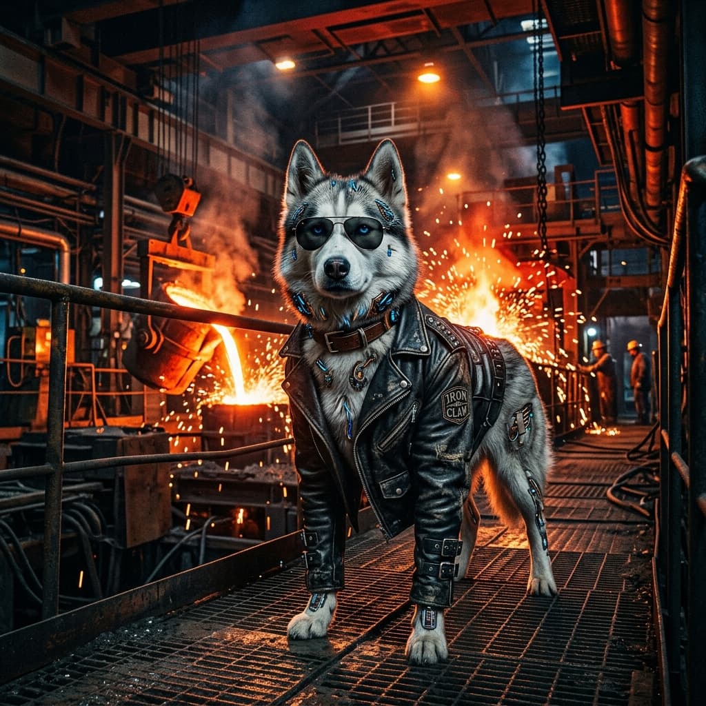 Liquid Metal Protector pet portrait preview