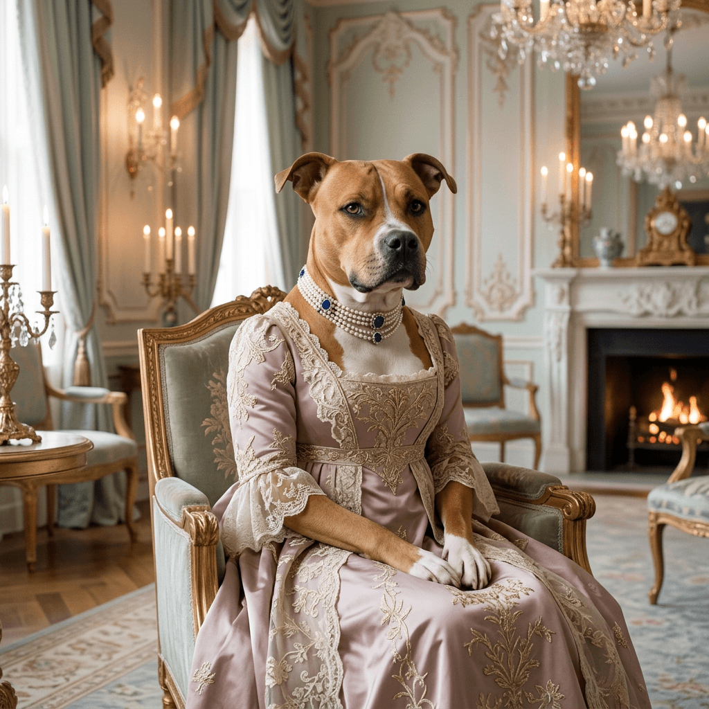 Regency Romance pet portrait preview