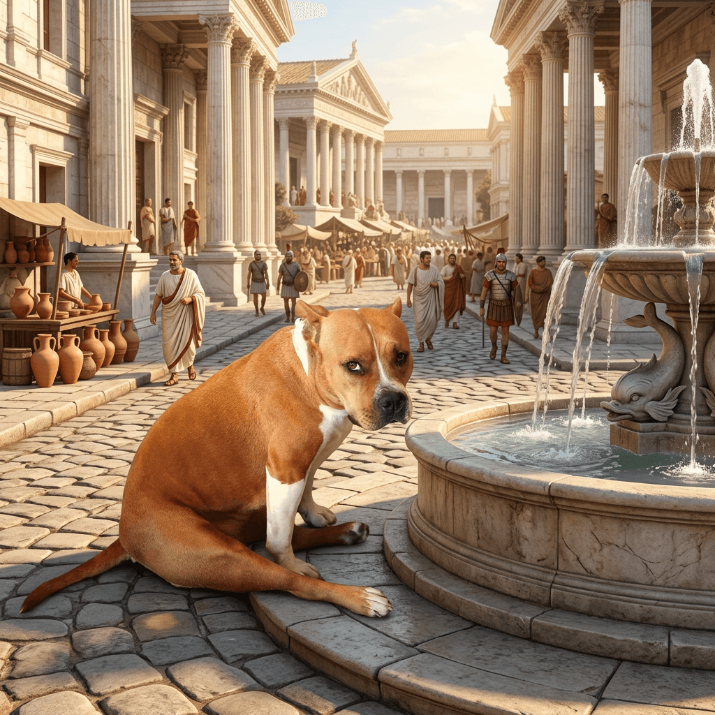 Ancient Rome pet portrait preview