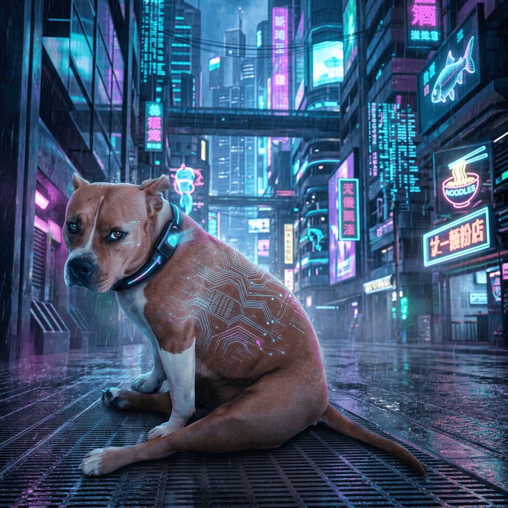 Cyberpunk pet portrait preview