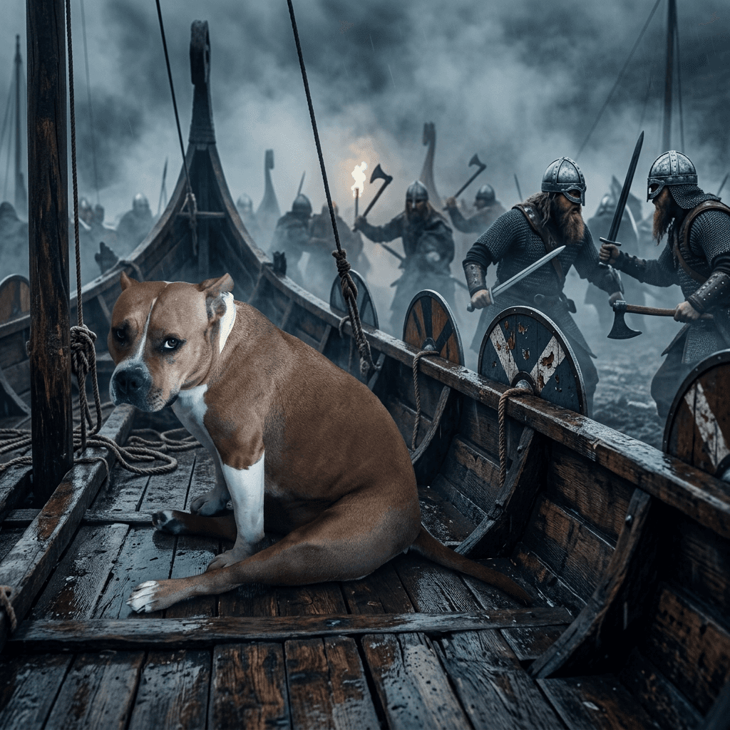 Viking pet portrait preview
