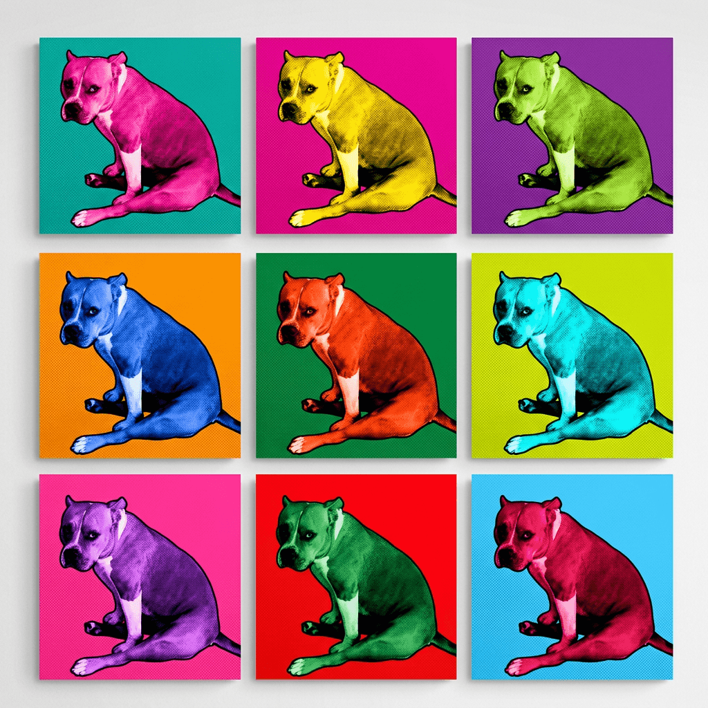 Warhol Grid pet portrait preview