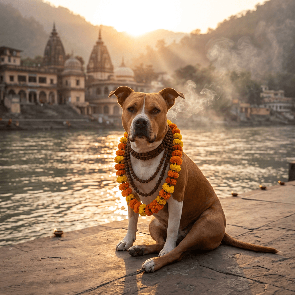 Indian Yogi pet portrait preview